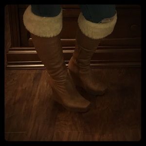 Jessica Simpson over the knee boots - Wedge